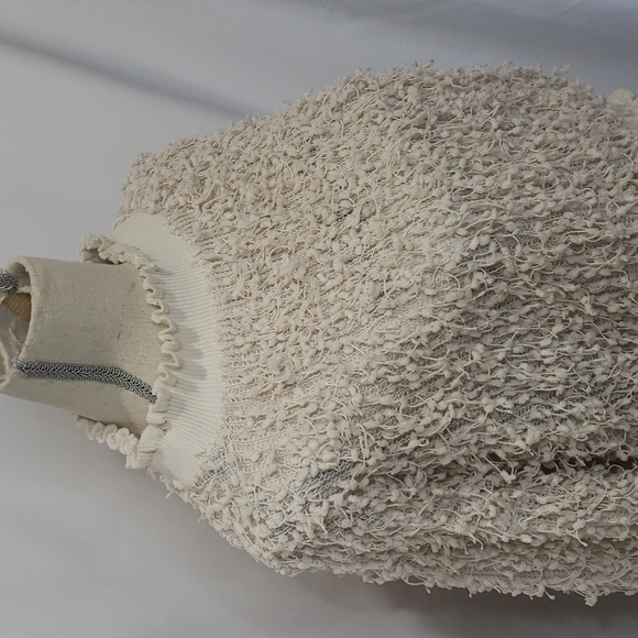 𝅺ZARA TRAFALUC Fringe Pom Pom Loose Knit Ruffle Trim Hem Cropped Sweater Top - Picture 2 of 9